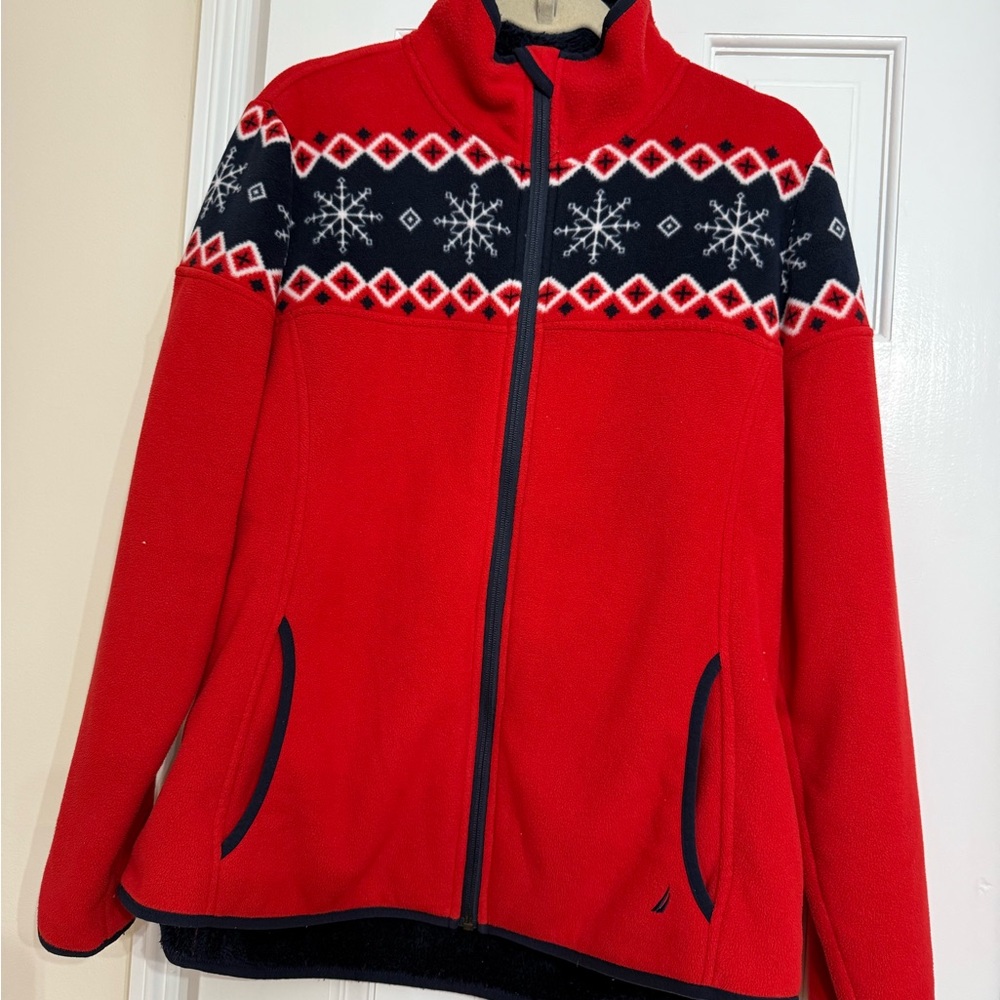 Nautica Red/Navy Fleece Jacket